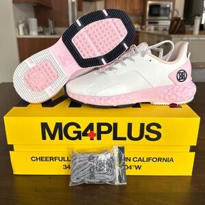 G/FORE GFORE MG4+ Perforated Golf Shoes Sneakers Snow/Blush Pink Womens Sz 7 NEW